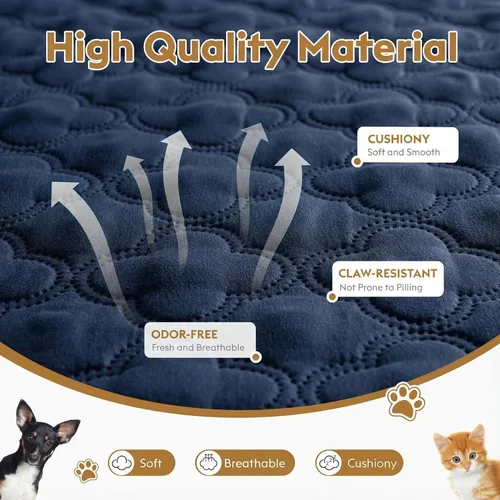 Vista 5 de FunFurry Manta impermeable para perro, funda de sofá lavable para perros, funda reversible para cama de perro, protector de muebles de sofá
