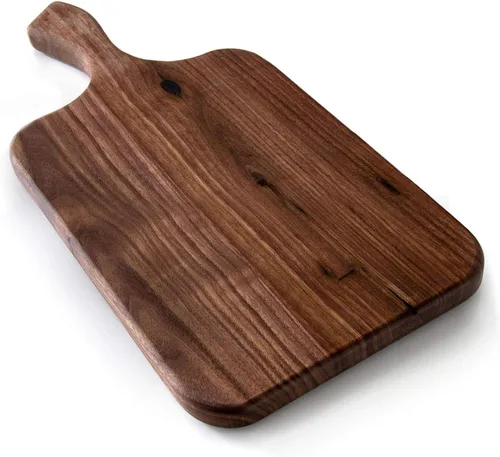 Vista 9 de Brazos Home Tabla de cortar de madera de nogal oscuro para cocina, sazonada, tabla de cortar, tabla de queso de madera, bandeja de charcutería