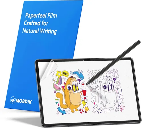 Vista 10 de MOBDIK Paquete de 2 protectores de pantalla Paperfeel compatibles con iPad Air 3 2019/iPad Pro 10.5 2017, película mate, antirreflejos, menos