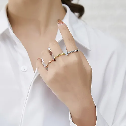 Vista 3 de 3 unids/lote Fidget Ring para mujeres, anillos de ansiedad y preocupación, anillos giratorios para hombres