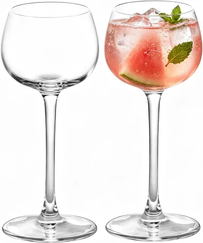 Vista 16 de KAMMAK DY012 - Juego de 2 vasos de cóctel de cristal de 3.3 onzas, DY012