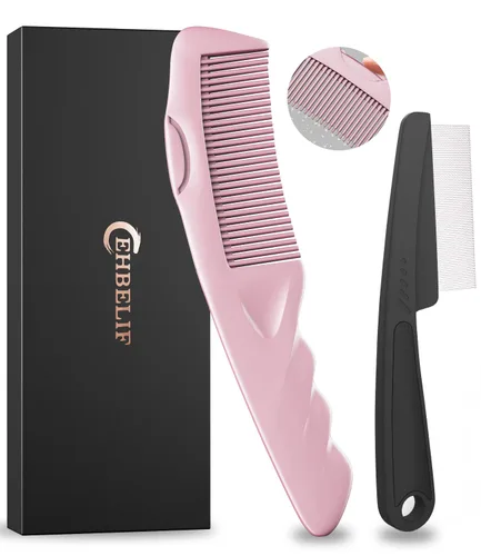 Vista 10 de Peine para la caspa, 2 piezas mejoradas para dientes finos del cuero cabelludo, peine de desintoxicación del cuero cabelludo para mujeres, hombres