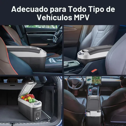 Vista 9 de BODEGA BODEGACOOLER - Refrigerador de coche de 12 voltios, refrigerador portátil para automóvil, congelador pequeño con 12/24 V CC (-4 ℉ ~ 68 ℉)