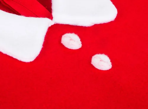 Vista 4 de Lilax Vestido de Navidad para niñas pequeñas, disfraz de fiesta de Papá Noel rojo con cinturón, Negro