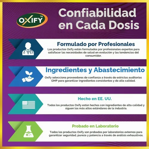 Vista 2 de Oxify 5-HTP 5-Hidroxitriptófano 50 mg, 120 Cápsulas