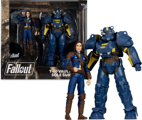 Vista 8 de McFarlane Toys - Fallout 4 T-60 Vault Tec y Sole Survivor 2 Pack