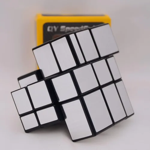 Vista 7 de Bukefuno QY Toys - Espejo de 3 x 3 bloques de cubo plateado, rompecabezas mágico de 3 x 3 x 3 pulgadas, versión plateada