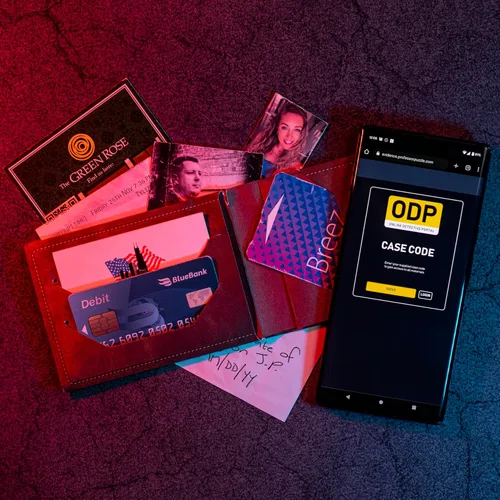 Vista 7 de Evidence Hush Money Crime-Solving Game Híbrido digital