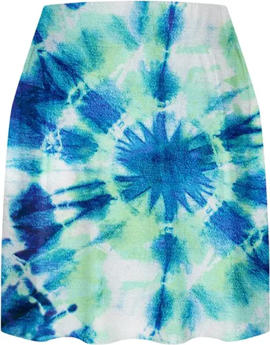 Vista 5 de DASAYO Faldas de tenis con cintura elástica y teñido anudado para mujer, pantalones cortos deportivos de voleibol, entrenamiento 2 en 1, pantalones