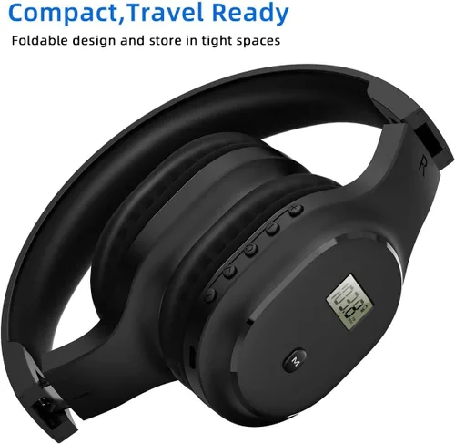 Vista 6 de Audífonos de Radio FM Personales Recargables y Portátiles con Mejor Recepción, Auriculares Inalámbricos con Protectores Auditivos para Correr
