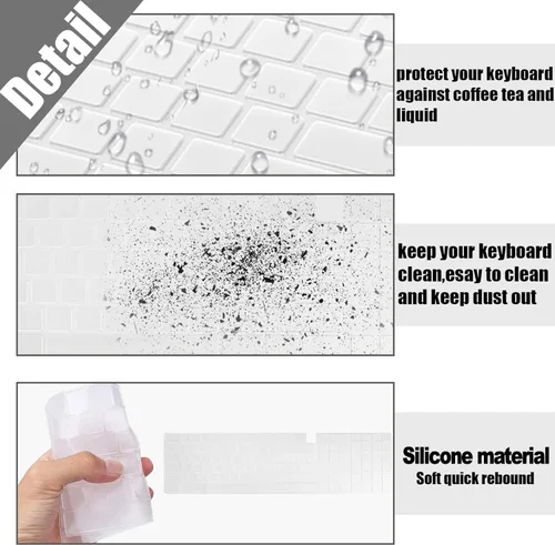 Vista 3 de co2CREA Funda protectora compatible con Apple Magic Keyboard w/Touch ID Numeric Keypad A2520 Ultra Thin Full Size Keyboard Cover