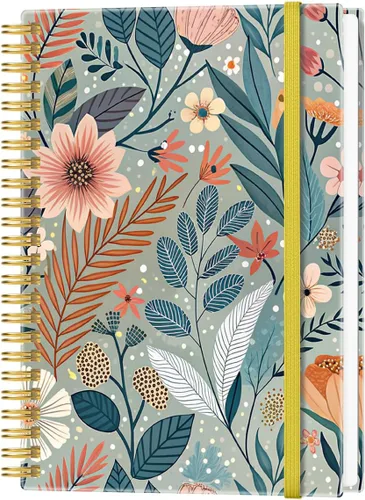 Vista 9 de Heveboik Cuaderno en blanco A5 - Cuaderno de papel en blanco de 70 hojas/140 páginas, papel blanco grueso de 100 GSM, diario en espiral en blanco