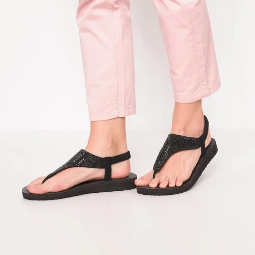 Vista 2 de Skechers Sandalia plana Meditation-Rock Crown para mujer, Negro