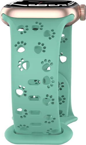 Vista 16 de Correa de silicona compatible con Apple Watch Band de 1.496 in, 1.575 in, 1.614 in, 1.654 in, 1.732 in, 1.772 in, 1.772 in, 1.772 in, 1.772 in