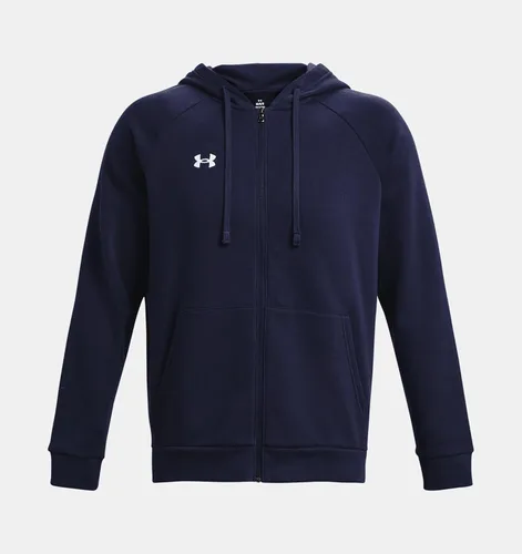 Vista 5 de Under Armour Rival - Sudadera de vellón para hombre, con capucha y cierre con cremallera completa
