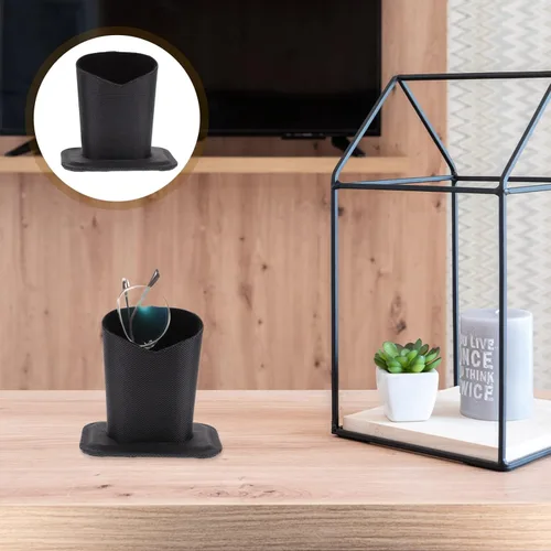 Vista 5 de Ciieeo 2 unids soporte de gafas de cuero soporte de gafas caso para escritorio, mesita de noche
