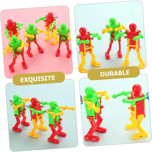 Vista 4 de CHILDWEET 4pcs Windup Dancing Robot para movimiento mecánico ligero divertido educativo sin batería requerida color aleatorio