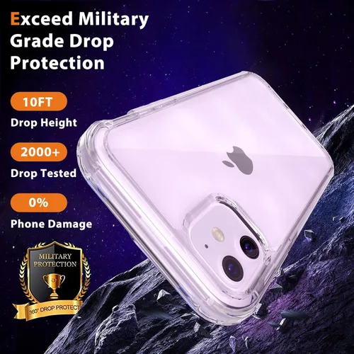 Vista 4 de Lifedance Nuevo para iPhone 11, Funda Protectora Completa y Resistente con Protector de Pantalla Integrado, Protección contra Caídas de 10 Pies