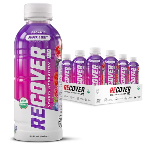 Vista 12 de RECOVER 180 Bebida de hidratación deportiva orgánica, sin azúcar añadido, bebida deportiva de 20 calorías, sabores orgánicos con vitaminas