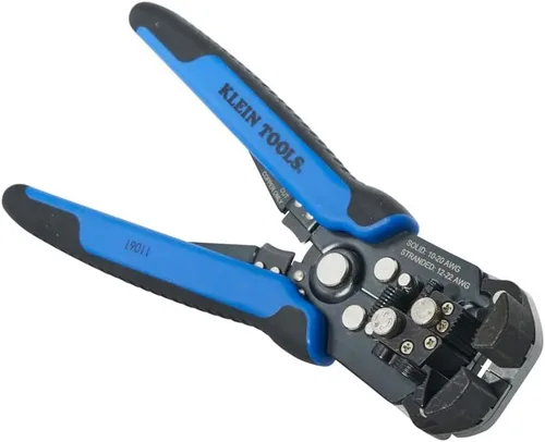Vista 9 de Klein Tools 80013 Pelacables / Crimpadora de trinquete, kit de herramientas de crimpado eléctrico con pelacables automático y crimpadora