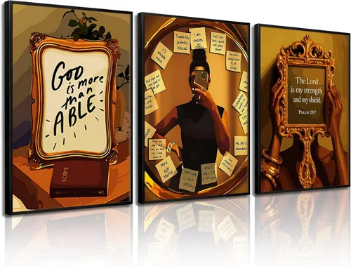 Vista 27 de Arte de pared de baño de gato, lienzo divertido para decoración de pared, imágenes de gato negro, impresiones lindas divertidas para baño, póster