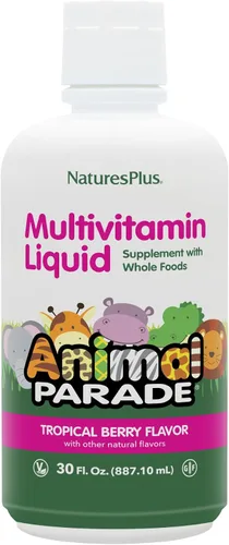 Vista 7 de NaturesPlus Animal Parade - Multivitamínico líquido para niños, sabor a bayas tropicales, 8 onzas líquidas, suplemento alimenticio integral
