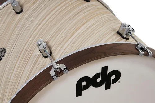 Vista 5 de Pacific Drums & Percussion - Aro de madera de edición limitada, 3 piezas, paquete de carcasa de batería de marfil retorcido (PDLT2213TI)