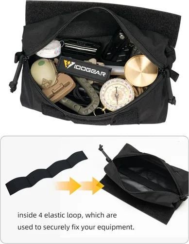 Vista 3 de IDOGEAR Bolsa táctica de gota con gancho y bucle para JPC CPC AVS chaleco utilidad herramienta bolsa riñonera