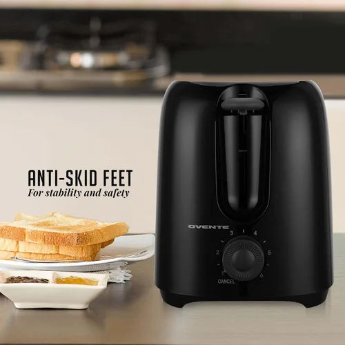 Vista 5 de OVENTE Electric Toaster Machine with 6-Shade Browning Selector Setting, Compact Design and Removable Crumb Tray, 700W Power Perfect for Toasting