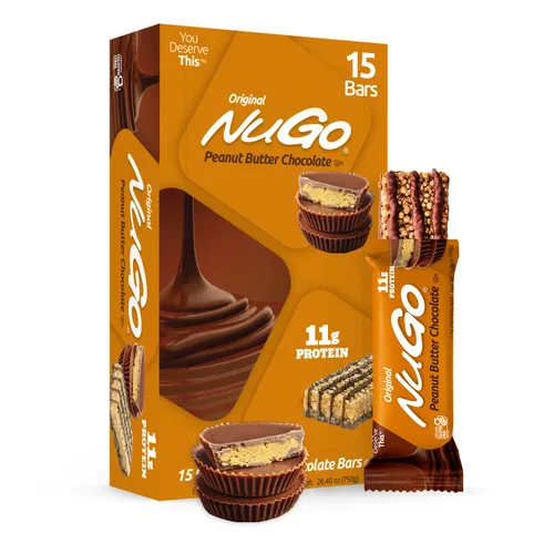 Vista 18 de NuGo Original, yogur de vainilla, barra de proteínas de 0.39 oz, sin gluten, 15