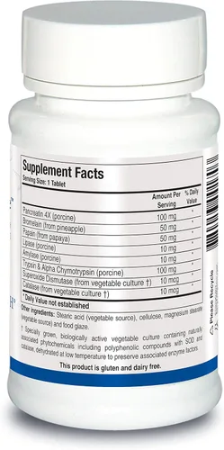 Vista 3 de BIOTICS RESEARCH Intenzyme Forte™ Enzimas pancreáticas proteolíticas, pancreatina, bromelina, papaína, lipasa, amilasa – Suplemento apoya