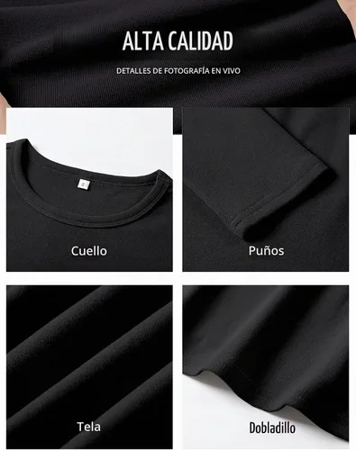 Vista 4 de ANRABESS Camisetas térmicas de manga larga para mujer, ajustadas, básicas, de forro polar, para otoño e invierno 2025 Negro