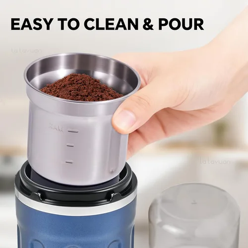 Vista 6 de Molinillo de café eléctrico, 28000 rpm, vegetales, semillas, molienda de especias, molienda en húmedo de cocina y molienda en seco 2 en 1, cuenco