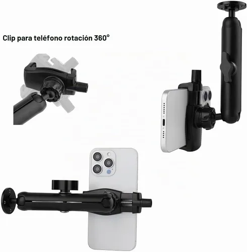 Vista 6 de Mippko Soporte de pared para camión, coche, barco, pared, escritorio, compatible con iPhone/Nexus/HTC/LG/Huawei/teléfonos inteligentes, ajuste
