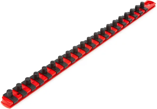 Vista 27 de TEKTON 3/8 Pulgadas de accionamiento x 8 Pulgadas de riel de enchufe, 10 clips (negro) OSR11210 Fabricado en EE. UU