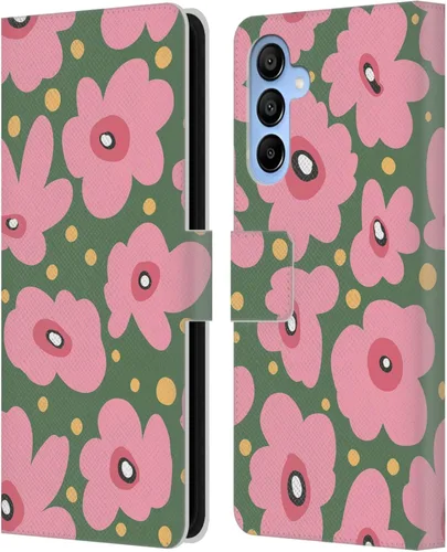 Vista 321 de Head Case Designs Officially Licensed Ninola Ditsy Flowers Yellow Nature Bold Leather Wallet Case Compatible with Samsung Galaxy A07 4G
