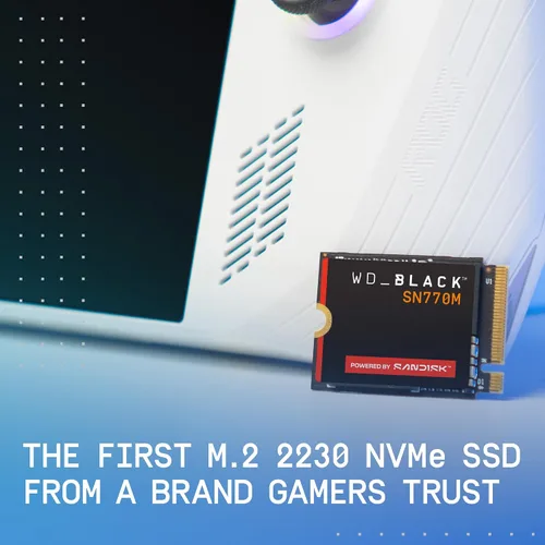 Vista 5 de WD_BLACK SN770M 1TB M.2 2230 NVMe SSD - PCIe Gen 4.0, velocidades de hasta 5,150 MB/s, para dispositivos de juego portátiles y portátiles