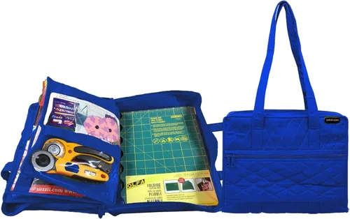 Vista 10 de Yazzii Quilter's - Bolsa para proyectos con 19 bolsillos, organizador de bolsas de almacenamiento portátil, organizador de almacenamiento multiusos