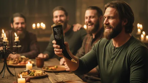 Vista 8 de Tazas de cuerno de Thor para beber vikingos Tazas para vino cerveza estilo vikingos regalo para hombres Cumpleaños Navidad Fiesta