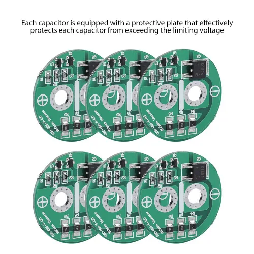 Vista 5 de Demeras 6 unids super condensador ultracapacitor interruptor de alta potencia 2.5V disipación de calor con placa de límite de módulo de placa