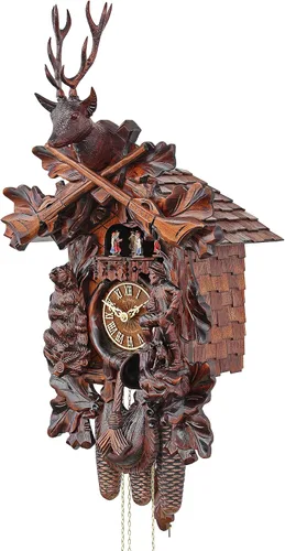 Vista 3 de Reloj de cuco - El cazador de osos de tejas