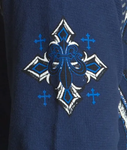 Vista 8 de Archaic by Affliction - Camisa térmica para hombre, alas de lomo, Azul