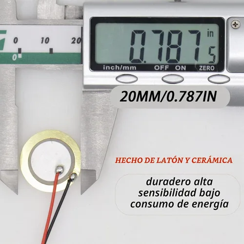 Vista 3 de Paquete de 20 unidades de transductores piezoeléctricos de 0.787 in 3.94 pulgadas para tambor de guitarra acoustic contact pickup, fits cigar box