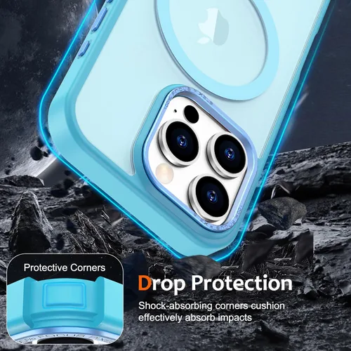 Vista 66 de Anuck - Funda magnética para iPhone 11 compatible con MagSafe, carcasa trasera mate translúcida dura, borde de TPU, delgada, resistente a impactos