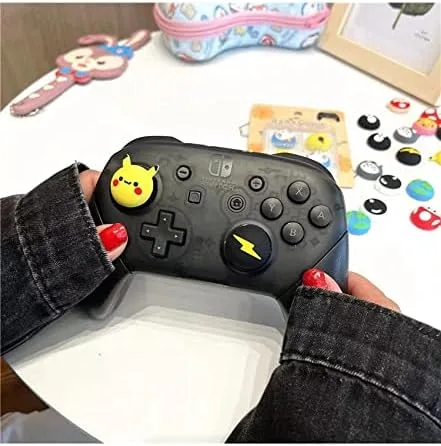 Vista 3 de PERFECTSIGHT Lindas tapas de agarre para el pulgar para PS5PS4Xbox One (Series X, S)Nintendo Pro Controller, Steam Deck, Anime Thumbsticks Joystick