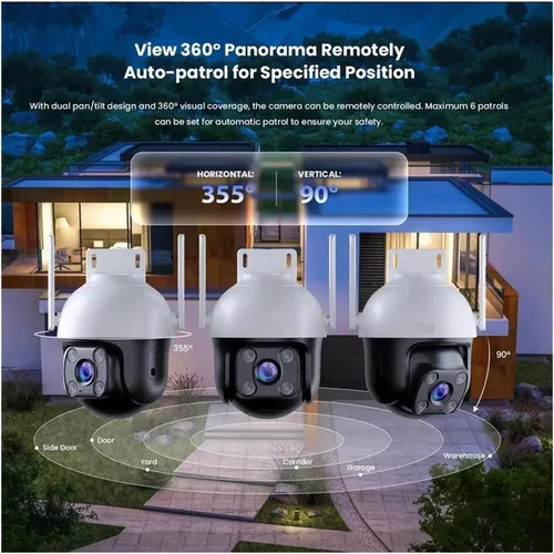 Vista 2 de Cámara de seguridad Pan‑Tilt WiFi para exteriores EU Enchufe