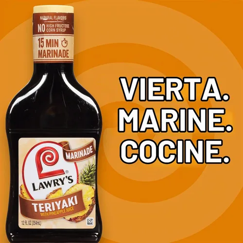 Vista 4 de Lawry's Teriyaki con adobo de jugo de piña, 12 fl oz