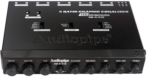 Vista 2 de AUDIOPIPE MAP Audiopipe - Ecualizador gráfico de 5 bandas