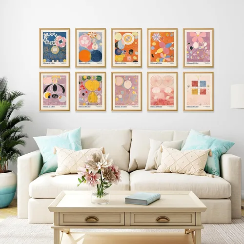 Vista 5 de Hilma Af Klint - Arte abstracto – 10 impresiones artísticas estéticas y famosas impresiones artísticas / impresiones de pared vintage, pinturas