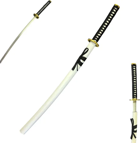 Vista 3 de Hell's Paradise - Espadas de anime para cosplay de 41 pulgadas, espada Katana Samurai hecha a mano, hoja de acero inoxidable real